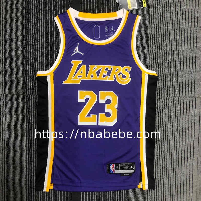 Maillot de Basket NBA Lakers 75e anniversaire James 23 bleu