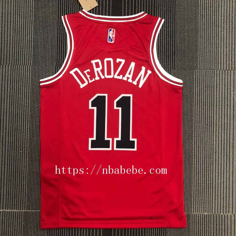 Maillot de Basket NBA Bulls 75e anniversaire DeRozan 11 rouge 2