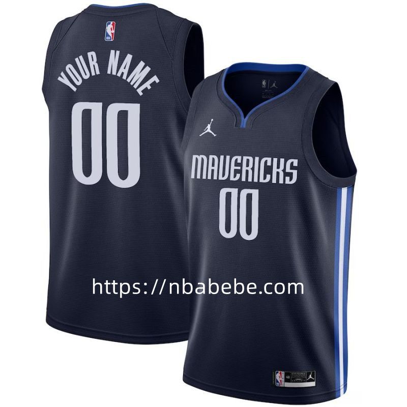 Maillot Dallas Mavericks Jordan 2021 2022 personnalisé noir