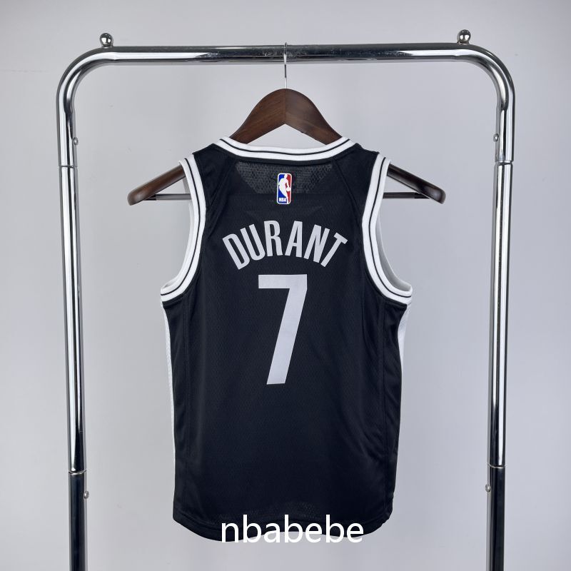 Maillot NBA Brooklyn Nets Enfant 2023 Durant 7 noir – Image 2